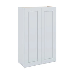 J&K White Shaker S8 Double Door Wall Cabinet - 27" W x 42" H