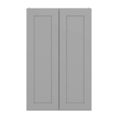 J&K Castle Grey S5 Double Door Wall Cabinet - 27" W x 42" H