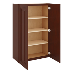 J&K Mahogany J5 Double Door Wall Cabinet - 27" W x 42" H