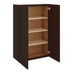 J&K Java Coffee S1 Double Door Wall Cabinet - 27" W x 42" H