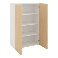 Modernform Cabinet Natural Oak 27" W X 42" H X 12" D Double Door Wall Cabinet