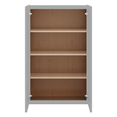 J&K Castle Grey S5 Double Door Wall Cabinet - 27" W x 42" H