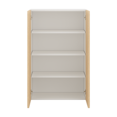 Modernform Cabinet Natural Oak 27" W X 42" H X 12" D Double Door Wall Cabinet