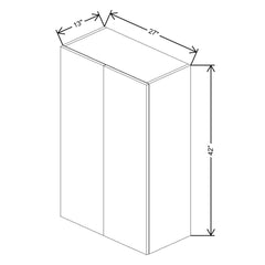 Fabuwood Ovela Catalina Frappe 1 27" W X 42" H X 13" D Double Door Wall Cabinet