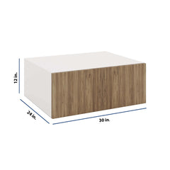 Modernform Cabinet Walnut 30" W X 12" H X 24" D Double Door Wall Cabinet