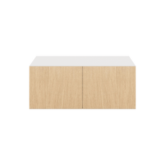 Modernform Cabinet Natural Oak 30" W X 12" H X 24" D Double Door Wall Cabinet