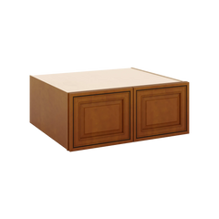 J&K Mocha Glazed K10 Refrigerator Wall Cabinet - 30" W x 12" H x 27" D