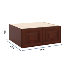 J&K Mahogany J5 Refrigerator Wall Cabinet - 30" W x 12" H x 27" D