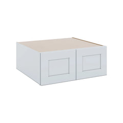 J&K White Shaker S8 Refrigerator Wall Cabinet - 30" W x 12" H x 27" D