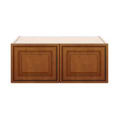 J&K Mocha Glazed K10 Refrigerator Wall Cabinet - 30" W x 12" H x 27" D