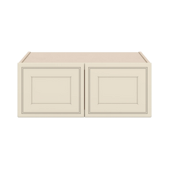 J&K Pearl Glazed H9 Refrigerator Wall Cabinet - 30" W x 12" H x 27" D
