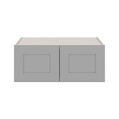 J&K Castle Grey S5 Refrigerator Wall Cabinet - 30" W x 12" H x 27" D