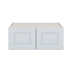 J&K White Shaker S8 Refrigerator Wall Cabinet - 30" W x 12" H x 27" D