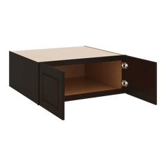 J&K Espresso K8 Refrigerator Wall Cabinet - 30" W x 12" H x 27" D