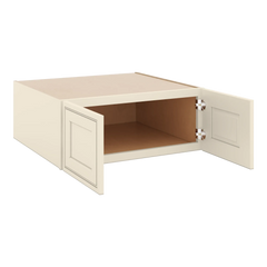 J&K Pearl Glazed H9 Refrigerator Wall Cabinet - 30" W x 12" H x 27" D