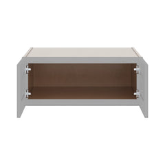 J&K Castle Grey S5 Refrigerator Wall Cabinet - 30" W x 12" H x 27" D