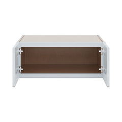 J&K White Shaker S8 Refrigerator Wall Cabinet - 30" W x 12" H x 27" D