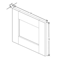 J&K Mahogany J5 Dummy Door Panel 15" W x 12" H