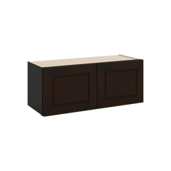 J&K Espresso K8 Double Door Wall Cabinet - 30" W x 12" H