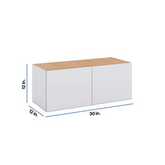 Modernform Cabinet Matte White 30" W X 12" H X 12" D Double Door Wall Cabinet