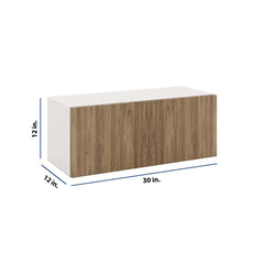 Modernform Cabinet Walnut 30" W X 12" H X 12" D Double Door Wall Cabinet