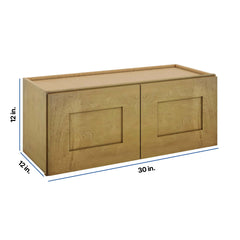 Modernform Cabinet Natural Shaker 30" W X 12" H X 12" D Double Door Wall Cabinet