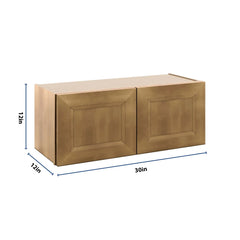 J&K Butterscotch B8 Double Door Wall Cabinet - 30" W x 12" H