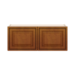 J&K Mocha Glazed K10 Double Door Wall Cabinet - 30" W x 12" H