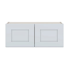 J&K White Shaker S8 Double Door Wall Cabinet - 30" W x 12" H