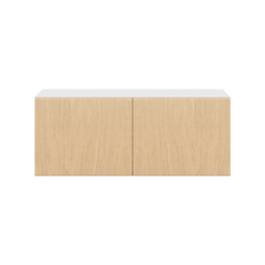 Modernform Cabinet Natural Oak 30" W X 12" H X 12" D Double Door Wall Cabinet