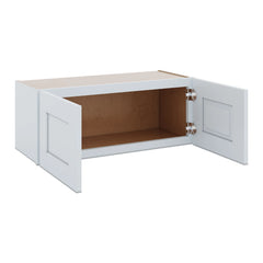 J&K White Shaker S8 Double Door Wall Cabinet - 30" W x 12" H