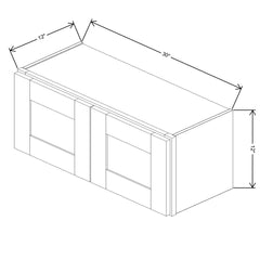 Fabuwood Allure Fusion Timber 30" W X 12" H X 12" D Double Door Wall Cabinet