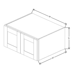 Fabuwood Quest Metro Java 30"W X 15"H X 24"Deep Wall