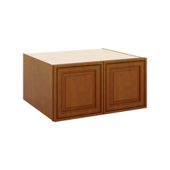 J&K Mocha Glazed K10 Refrigerator Wall Cabinet - 30" W x 15" H x 27" D