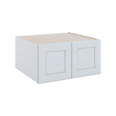 J&K White Shaker S8 Refrigerator Wall Cabinet - 30" W x 15" H x 27" D