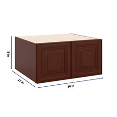 J&K Mahogany J5 Refrigerator Wall Cabinet - 30" W x 15" H x 27" D