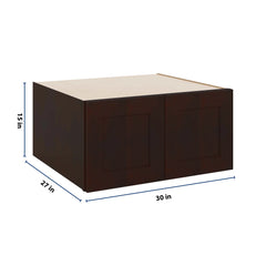 J&K Java Coffee S1 Refrigerator Wall Cabinet - 30" W x 15" H x 27" D
