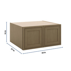J&K Hazel H8 Refrigerator Wall Cabinet - 30" W x 15" H x 27" D
