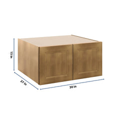 J&K Butterscotch B8 Refrigerator Wall Cabinet - 30" W x 15" H x 27" D