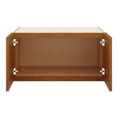 J&K Mocha Glazed K10 Refrigerator Wall Cabinet - 30" W x 15" H x 27" D