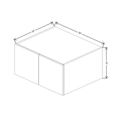 CNC Concord Richmond White 30" W X 15" H X 24" D Double Door Wall Cabinet