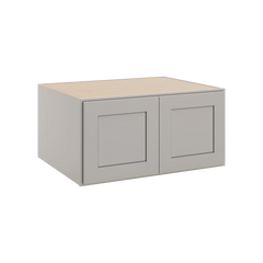 CNC Luxor Misty Grey 30" W X 15" H X 24" D Double Door Wall Cabinet