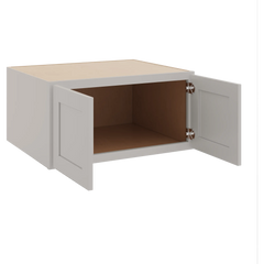 CNC Luxor Misty Grey 30" W X 15" H X 24" D Double Door Wall Cabinet