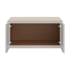 CNC Luxor Misty Grey 30" W X 15" H X 24" D Double Door Wall Cabinet