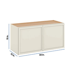 Modernform Cabinet Slim Dove White 30" W X 15" H X 12" D Double Door Wall Cabinet