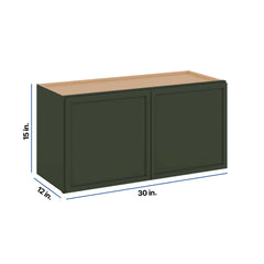 Modernform Cabinet Slim Sage Green 30" W X 15" H X 12" D Double Door Wall Cabinet