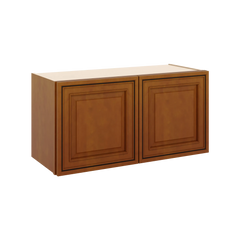 J&K Mocha Glazed K10 Double Door Wall Cabinet - 30" W x 15" H
