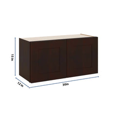 J&K Java Coffee S1 Double Door Wall Cabinet - 30" W x 15" H