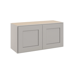CNC Luxor Misty Grey 30" W X 15" H Double Door Wall Cabinet