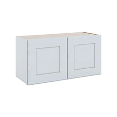 J&K White Shaker S8 Double Door Wall Cabinet - 30" W x 15" H